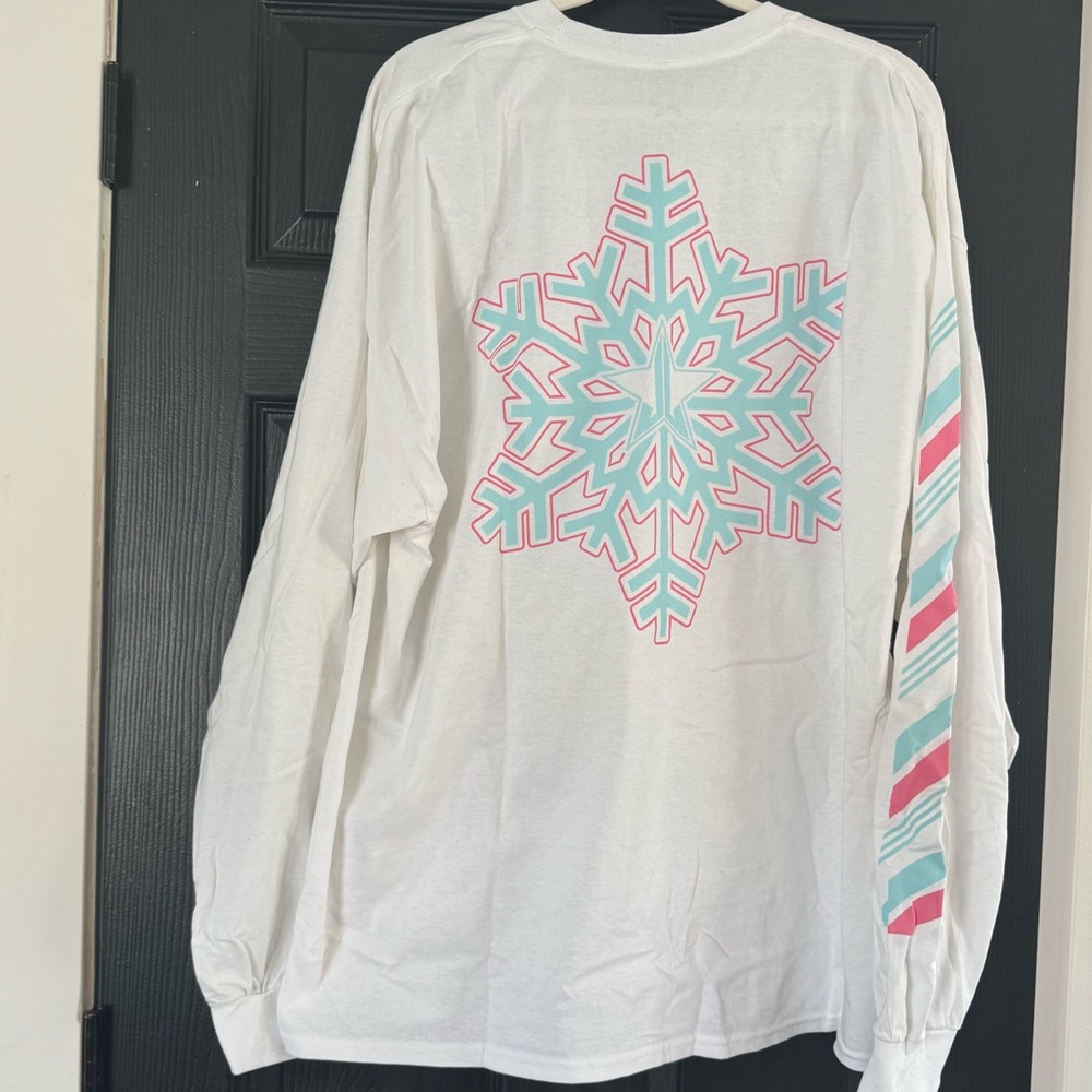 New Jeffree Star Long Sleeve White Snowflake Shirt 2X